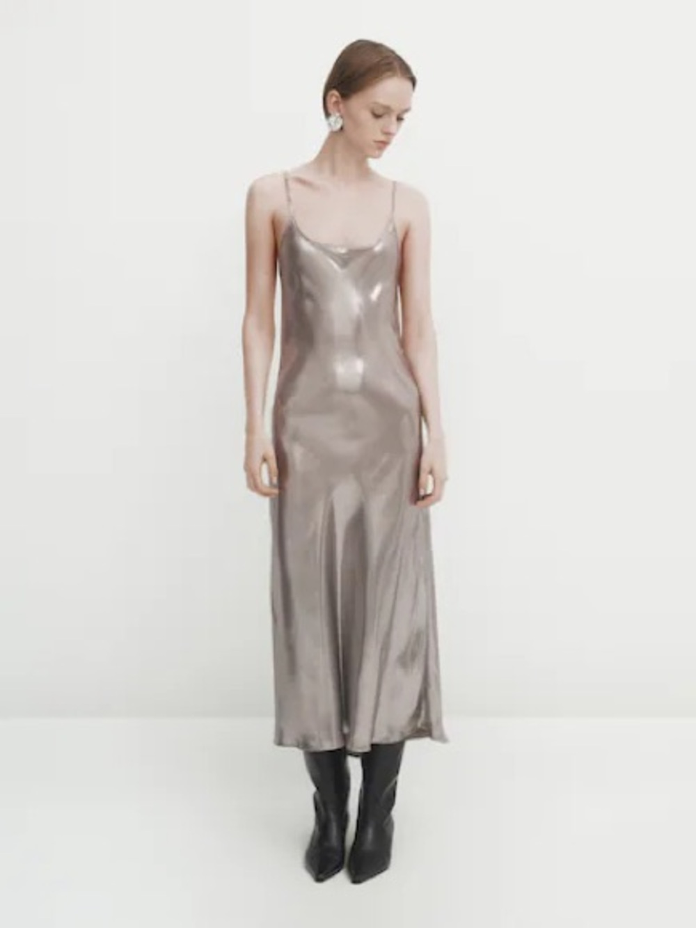 NWT Massimo Dutti Metallic camisole dress - Studio